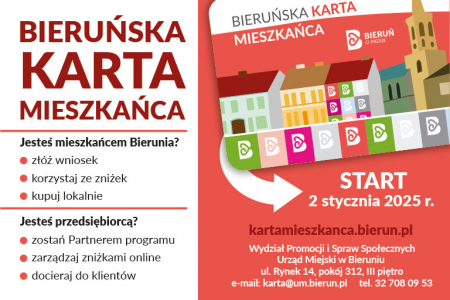 Bieruńska Karta Mieszkańca - złóż wniosek! 